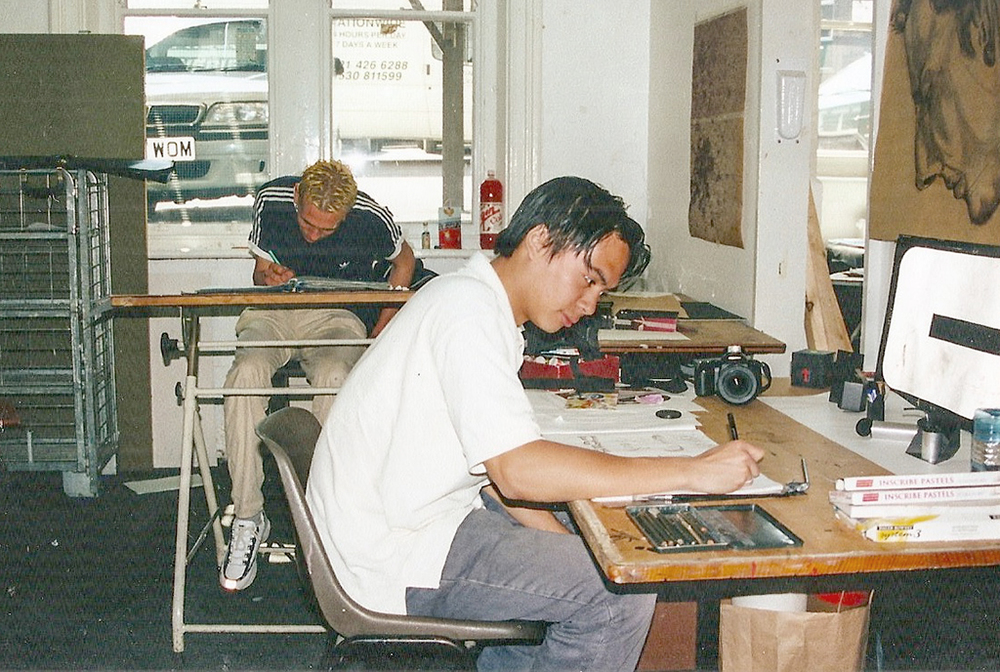 Back in the day – rocking a sick centre parting at Nottingham Trent University