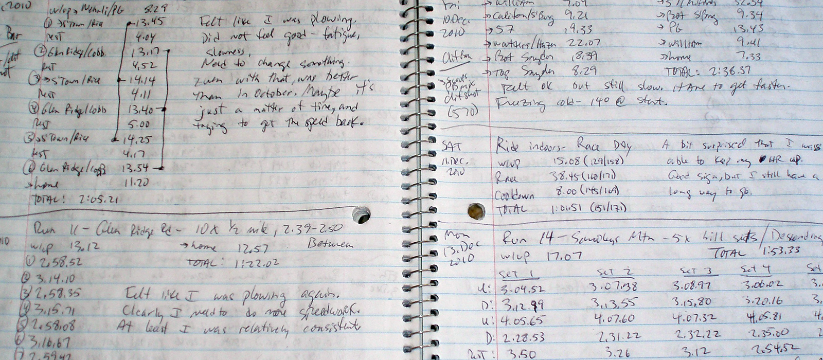 Many runners keep a running diary to keep track of—and hopefully—improve their performance.