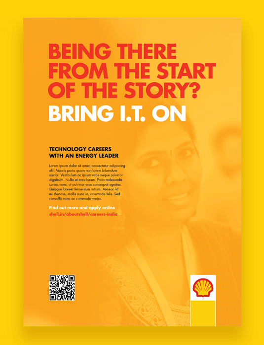 Recruitment advertising campaign ideas for Shell India